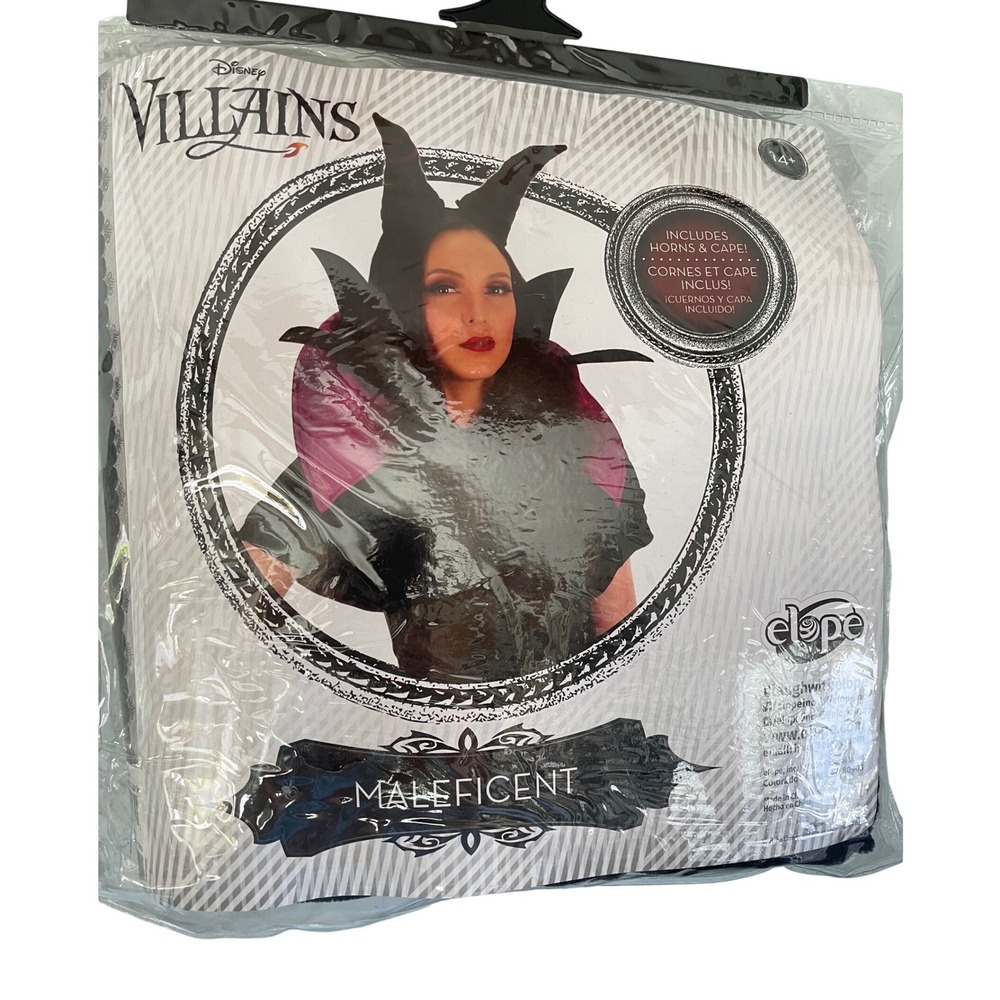 Disney Villains Maleficent Costume Accessory Set Elope Horns and Cape Womens 14+